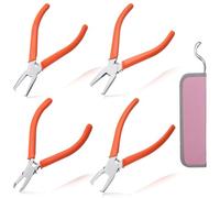 LEONTOOL 4PCS pequeños conjuntos de pinzas rasantes, cortador de punta de ingeniero inclinado de 38 y 90 °, pinza de corte de nariz larga ultra afilada para modelos de fabricación de joyas
