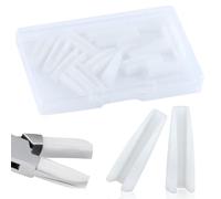 LEONTOOL 8 pares de mandíbulas de nailon de repuesto para punta plana y alicates de marco de lentes semicirculares, mandíbulas de repuesto de punta de nailon, inserciones de punta suave para