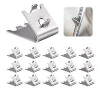 LEONTOOL 920158 - Clips para estante de refrigerador, paquete de 16 clips para estante de congelador, clip de soporte de acero inoxidable para estantes de congelador, hebilla de repuesto para estante