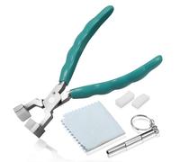 LEONTOOL Abrazadera de marco de gafas de 6 pulgadas Alicates de ajuste de anteojos Alicates de reparación de almohadillas de nariz Herramientas de reparación de brazo Herramienta de mano óptica