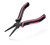 LEONTOOL Alicates de punta plana fina de 5.2 pulgadas con mandíbula dentada, alicates de punta fina y plana para hacer joyas, fabricación artesanal, reparación de tableros de PCB, doblado de envoltura