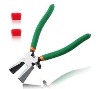 LEONTOOL Alicates de vidrio de 6 pulgadas con puntas de goma para cortar alicates de llavero de vidrio con mandíbulas curvadas, alicates de corte de vidrio, herramientas de corte de vidrio para