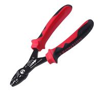 LEONTOOL Alicates multiusos 4 en 1 para electricistas con cortador de alambre, crimpadora, agarre, pelacables compacto de 7 pulgadas, herramienta de crimpado de alambre para cables aislados y no