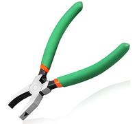 LEONTOOL Breaker Grozer - Alicates para vidrieras, 6 pulgadas con mandíbula curvada plana de 3/8 pulgadas, herramienta de rotura de vidrio para cerámica y arte de mosaico