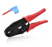 LEONTOOL Crimpadora de terminal de bandera para conectores de pala de ángulo recto de nailon 16-10 AWG, alicates de crimpado de conector de pala de 90 grados, herramienta de crimpado de trinquete