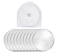 LEONTOOL Cuchillas de corte giratorias de 60 mm, paquete de 10 ruedas de corte de tela, recambio de cuchilla giratoria SK5 Sharp para Fiskars, Olfa, acolchado, álbumes de recortes, costura,