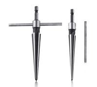 LEONTOOL Juego de 2 escariadores cónicos con mango en T, herramienta de perforación de mango de 3-13 mm y 5-16 mm, herramienta de perforación de mango de 6 biselados estriados, herramienta de