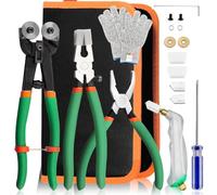 LEONTOOL Juego de 20 herramientas de mosaico de 8 pulgadas con ruedas de vidrio para azulejos con rueda de corte de repuesto y alicates de vidrio para correr, alicates Grozer Kit de cortador