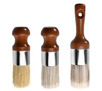 LEONTOOL Juego de 3 cepillos de limpieza de madera de cuero para muebles con PET suave y cerdas mixtas, aplicador de cera y pulido para asientos de coche, zapatos, chaquetas, mantenimiento de sofás