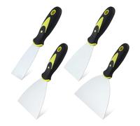 LEONTOOL Juego de 4 cuchillos de masilla de 1.5 pulgadas, 3 pulgadas, 4 pulgadas, 6 pulgadas, juego de espátulas, herramienta de raspador de pintura de acero inoxidable para reparar paneles de yeso,