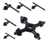 LEONTOOL Juego de 6 llaves de portabrocas de 3/10.2 cm, 5/20.3 cm, 1/5.1 cm, 3/20.3 cm, 1/10.2 cm y llave de portabrocas 4 en 1, llave de sujeción de taladro multifuncional de repuesto para
