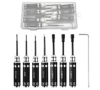 LEONTOOL Juego de 7 Destornilladores Hexagonales RC y Destornillador Phillips, Mango Antideslizante de Acero S2 de Alta Dureza para Reparación de Camiones Orugas de Coche RC 1/16