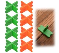 LEONTOOL - Juego de 8 espaciadores para hojas de terraza, 4 grosores (1/16", 1/8", 3/16", 1/4"), plantilla y abrazadera para terraza de madera tratada y compuesta para espacios uniformes (verde y