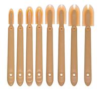 LEONTOOL - Juego de 8 planchas de silicona para juntas - Espátula suave con punta alargada para baño de cocina, ventana, suelo - Mango ergonómico, reutilizable