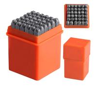 LEONTOOL Juego de sellos de números y letras (A-Z, 0-9 y símbolo), kit de estampado de metal de 36 piezas, sellos de metal de acero, herramientas de estampado de metal para imprimir metal, madera,
