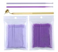 LEONTOOL Lote de 200 lápices de retoque con detalles dorados para escritores fluidos, microaplicadores desechables para reparación de arañazos de pintura de coche (1,5, 2,0 mm)