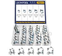 LEONTOOL - Lote de 34 abrazaderas (8 - 18 mm, galvanizadas, caja