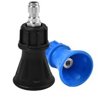 LEONTOOL Paquete de 2 boquillas de lavado a presión de 25 grados/40 grados, 1/4 pulgadas, puntas de lavado a presión de acero inoxidable de conexión rápida con protector de goma, limpieza de alta