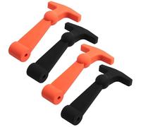 LEONTOOL Paquete de 4 cierres de tapa de repuesto para enfriadores Yeti, RTIC y Tundra, accesorios de goma resistente, mango en T, diseño ergonómico mejorado, fácil de instalar, negro y naranja