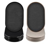 LEONTOOL Paquete de 8 deslizadores grandes de muebles para alfombras y suelos de madera dura, almohadillas de plástico ovaladas reutilizables de 9 1/2 x 5 3/4 pulgadas para deslizadores de muebles