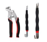 LEONTOOL - Pinza para desmontaje de clips automáticos con 2 separadores eléctricos, herramienta multifunción para quitar grapas de plástico, remaches