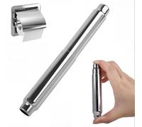 LEONTOOL Soporte de papel higiénico con resorte de 6.3 pulgadas, rodillo de repuesto, varilla de resorte de papel higiénico de acero inoxidable, soporte retráctil para papel higiénico, reemplazos de