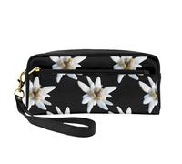 Leontopodio Edelweiss, Bolsa de Maquillaje Bolsa de cosméticos Bolsa de Aseo de Viaje portátil Estuche de Cuero para Mujeres y niñas