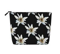 Leontopodio Edelweiss,Neceser de Maquillaje de imitación Lino, Neceser de Viaje portátil