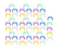 Leopacat Clips para Bobinas de Coser,Organizador de Carretes Abrazaderas para Bobinas de Hilo de PláStico Colorido Clips de Soporte de Bobina Clips Organizador Hilos para MáQuina de Coser 50 Piezas