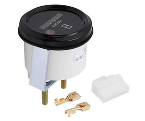 Leopacat Contador de Horas Cuarzo, 12-36 V CC CA 6 DíGitos Cuarzo Redondo Preciso Medidor Temporizador MecáNico Probador Reemplazo Impermeable Para Barco Coche CamióN ATV Generadores Barcos Tract