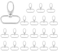 Leopacat Enganche Llavero,AleacióN de Zinc Cierres de Bolsa Clips de Gatillo Giratorio 360° Llavero Ganchos Para CordóN Hacer Llaveros Joyas,Bolsos de Mano Manualidades Accesorios de Bricolaje 38mm