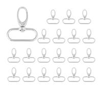 Leopacat Enganche Llavero,AleacióN de Zinc Cierres de Bolsa Clips de Gatillo Giratorio 360° Llavero Ganchos Para CordóN Hacer Llaveros Joyas,Bolsos de Mano Manualidades Accesorios de Bricolaje 32mm