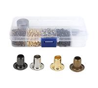 Leopacat Kit de Ojales de Cobre para Cordones, Decoraciones de Ojetes Metalicos con Caja de Almacenamiento Herramienta de Instalación para Artesanías de Cuero Ropa Zapatos Bolsos Cinturones