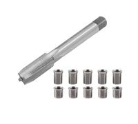 Leopacat Kit de Reparación de Roscas de Bujía,Herramienta de Reparación de Roscas de Bujía Rosca Métrica M10X1.0 Perno M12X1.0 Tap Acero Inoxidable Hardware universal para Motores Automotrices