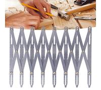 Leopacat Medidor de Costura de Aluminio, Longitud Ajustable Costura Medidor de Costura Expandible Localizador de Botón de Metal Divisor de Espacio Igual DIY Accesorios para Cortinas del Hogar