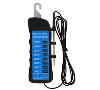 Leopacat Probador de Voltaje,Tester Pastor Electrico Sin Contacto 600-7000V Probador de Cercas EléCtricas con Sonda Clip Bolsillo DeteccióN de Luz MúLtiple para Granja Jardines, Recintos Aves Corral