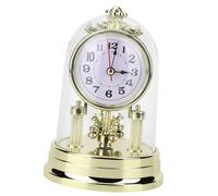 Leopacat Reloj Sobremesa,Relojes de Chimenea Estilo Retro Europeo,Reloj de SalóN Silencioso DiseñO Vintage DecoracióN de Hogar Antiguo para Sala,Dormitorio u Oficina Funciona con Pilas 11 X 17 Cm