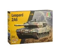 Italeri 6567S - 1:35 Leopard 2A6 - Juego de construcción de maquetas, fabricación de Modelos, Manualidades, aficiones, Pegar, Juego de plástico detallado, sin barnizar