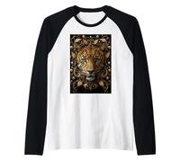 Leopard African Jungle Predator Fast Safari de Animales Salvajes Camiseta Manga Raglan