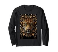 Leopard African Jungle Predator Fast Safari de Animales Salvajes Manga Larga