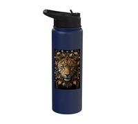 Leopard African Jungle Predator Fast Safari de animales salvajes Stainless Steel Insulated Water Bottle