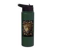 Leopard African Jungle Predator Fast Safari de animales salvajes Stainless Steel Insulated Water Bottle