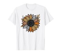 Leopard Animal Print Sunflower Flower Safari Boho Aesthetic Camiseta