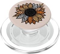 Leopard Animal Print Sunflower Flower Safari Boho Aesthetic PopSockets PopGrip para MagSafe