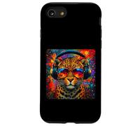 Leopard Colorful Music Headphones Cool Dj Gafas De Sol Carcasa para iPhone SE (2020) / 7 / 8