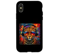 Leopard Colorful Music Headphones Cool Dj Gafas De Sol Carcasa para iPhone X/XS