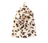 Leopard Dog Hat - Winter Head Wrap Dogs and Cats, Warm Cozys Snood for Small Animals, Comfortable Cold Weather Gear | Cute Holiday Apparel, Christmas Party Outfit for Puppies Rabbit