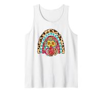 Leopard Easter Rainbow For Christian Mom and Sunflower Cross Camiseta sin Mangas