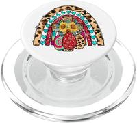 Leopard Easter Rainbow For Christian Mom and Sunflower Cross PopSockets PopGrip para MagSafe