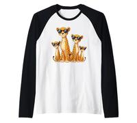 Leopard Family Sunglasses Safari Zoo Animal Lover Leopard Camiseta Manga Raglan